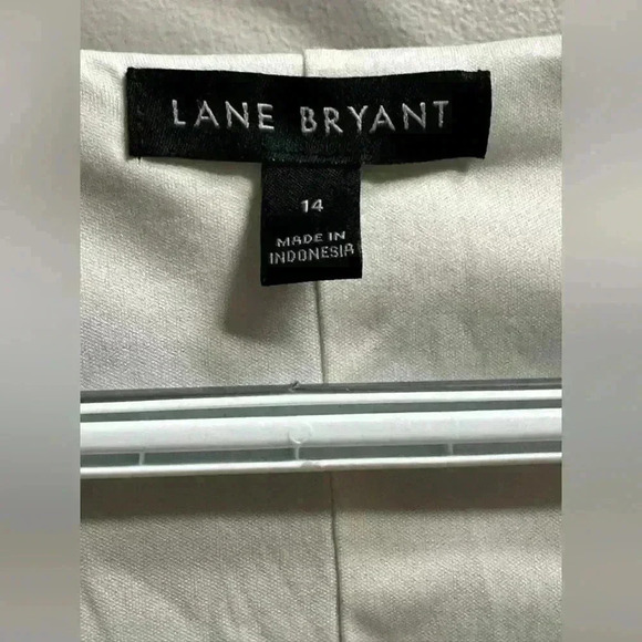 Lane Bryant Long Sleeve Peasant Top Blouse w/ Cinched Waist | Blue & Gold | 14 - Picture 8 of 12